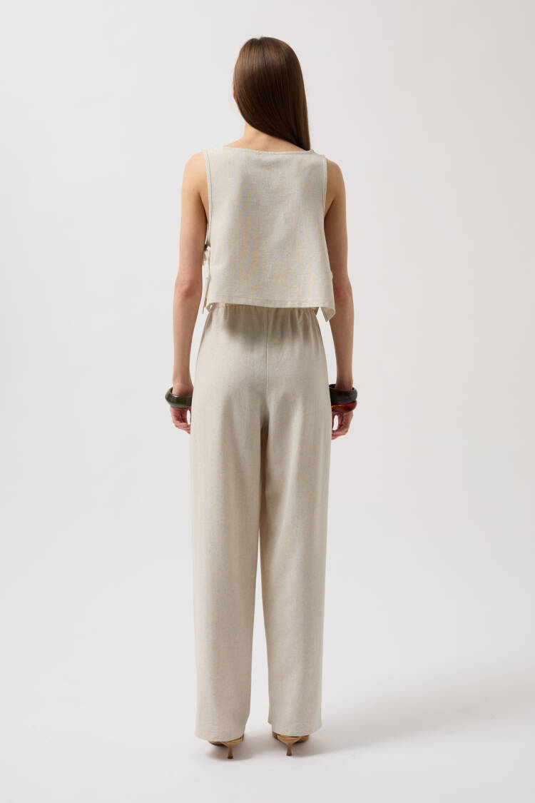 Side Tie Crop Blouse