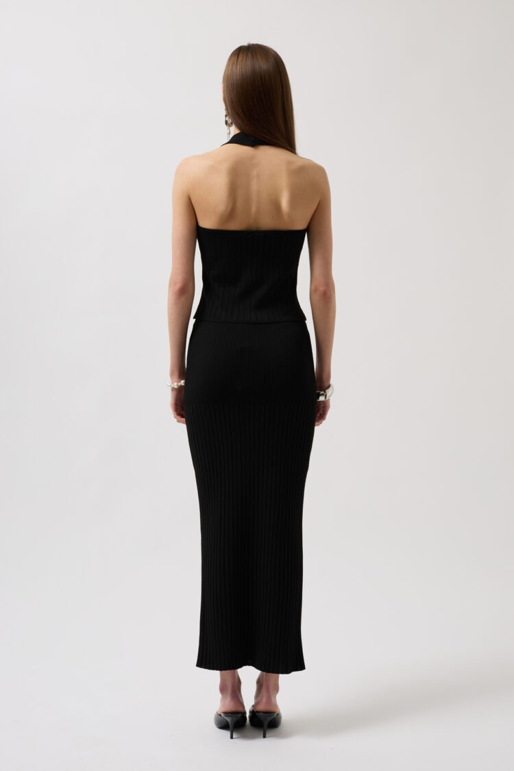 High Waist Textured Skirt