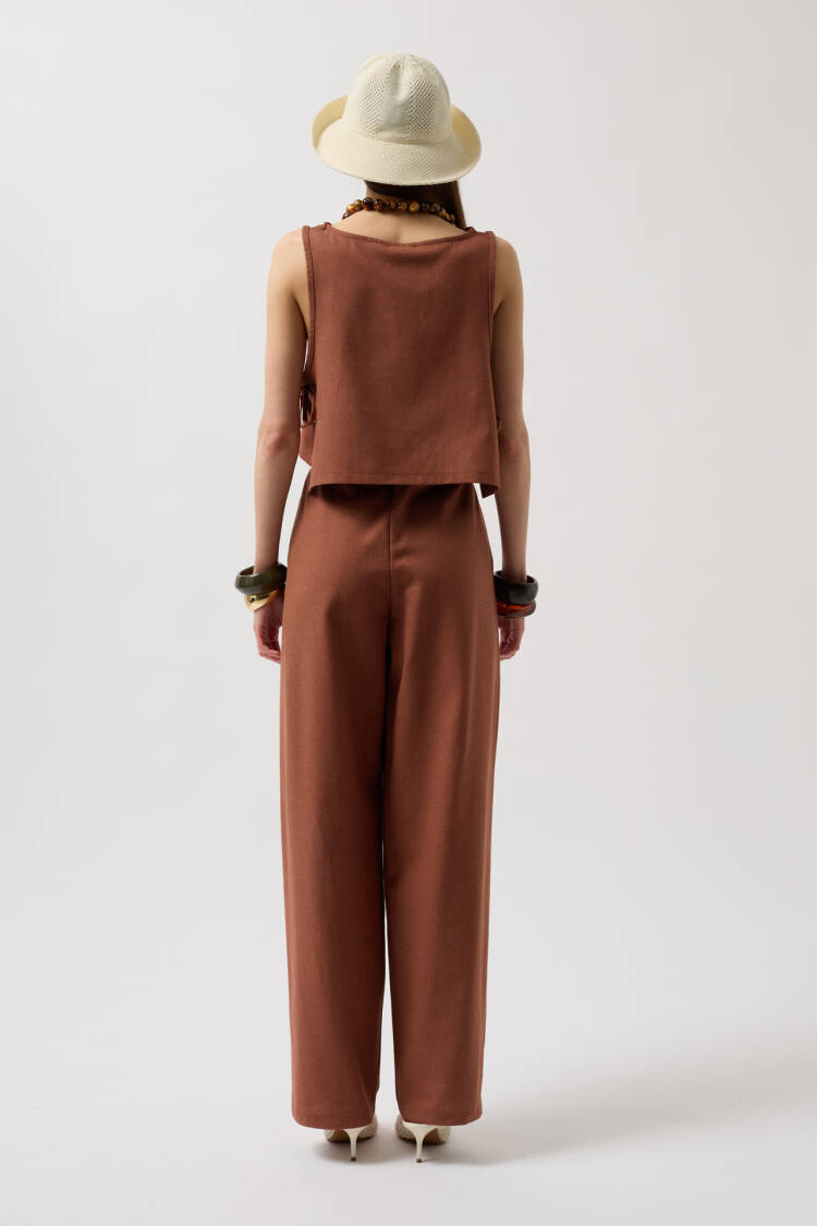Side Tie Crop Blouse