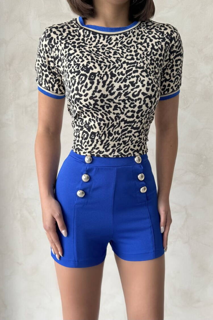 Saks Ornament Buttoned Wholesale Shorts