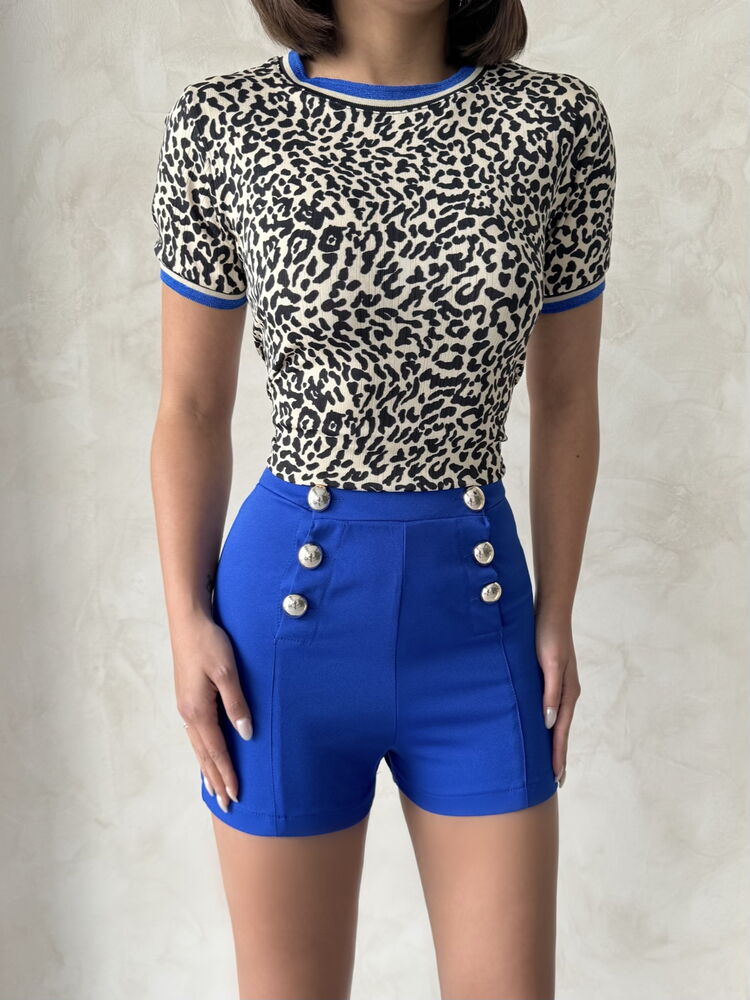 Saks Ornament Buttoned Wholesale Shorts