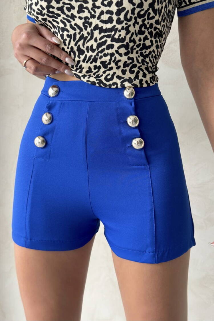 Saks Ornament Buttoned Wholesale Shorts