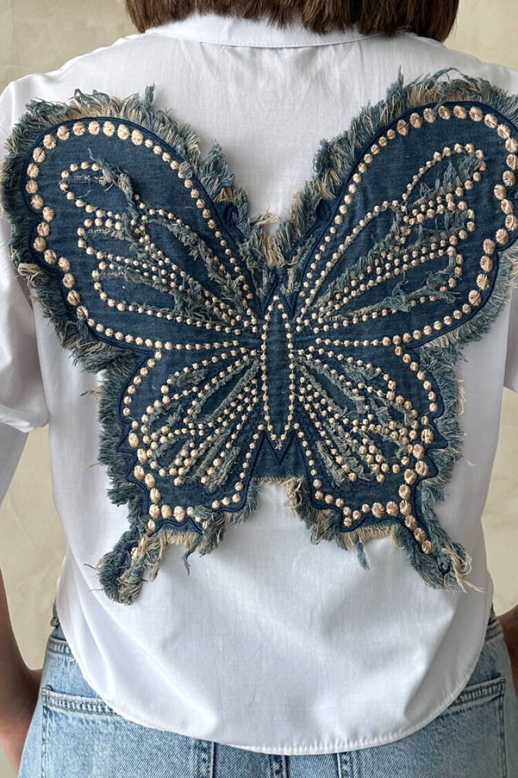 Back Butterfly Detailed Shirt