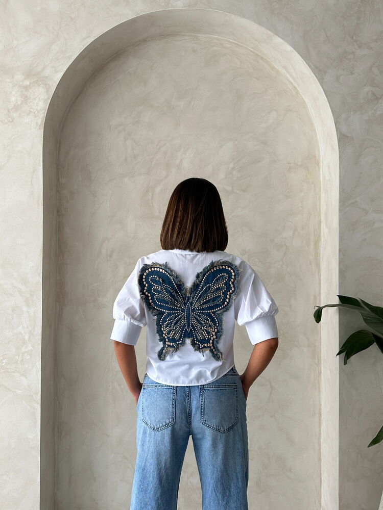Back Butterfly Detailed Shirt