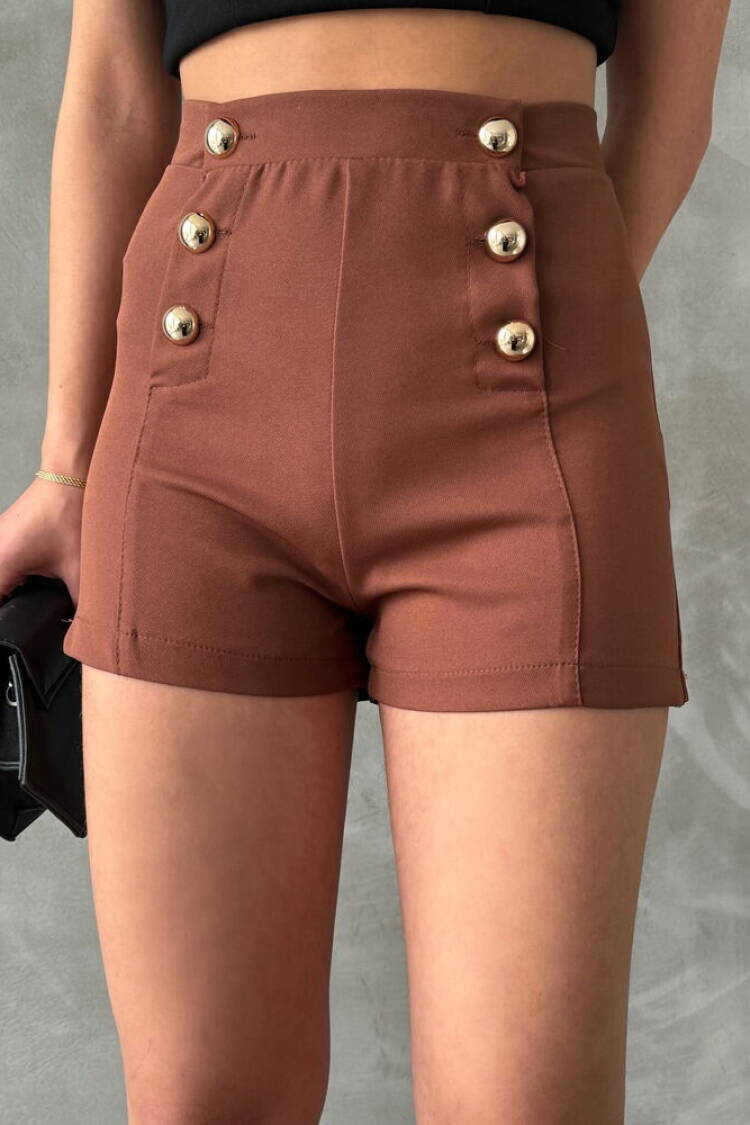 Ornamental Buttoned Shorts