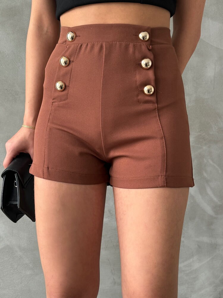 Ornamental Buttoned Shorts