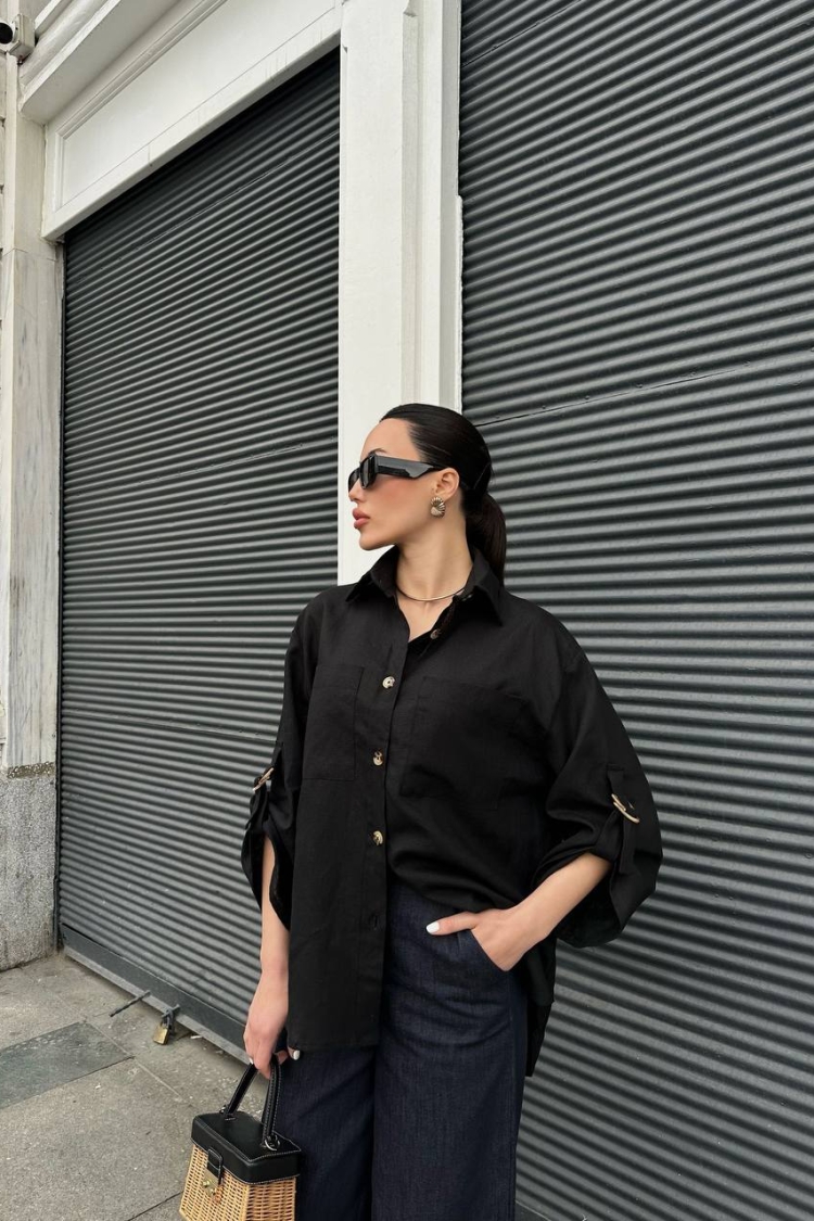 Shirt - Black - ESPADA - Globality Store - Women Clothes Wholesale Turkey
