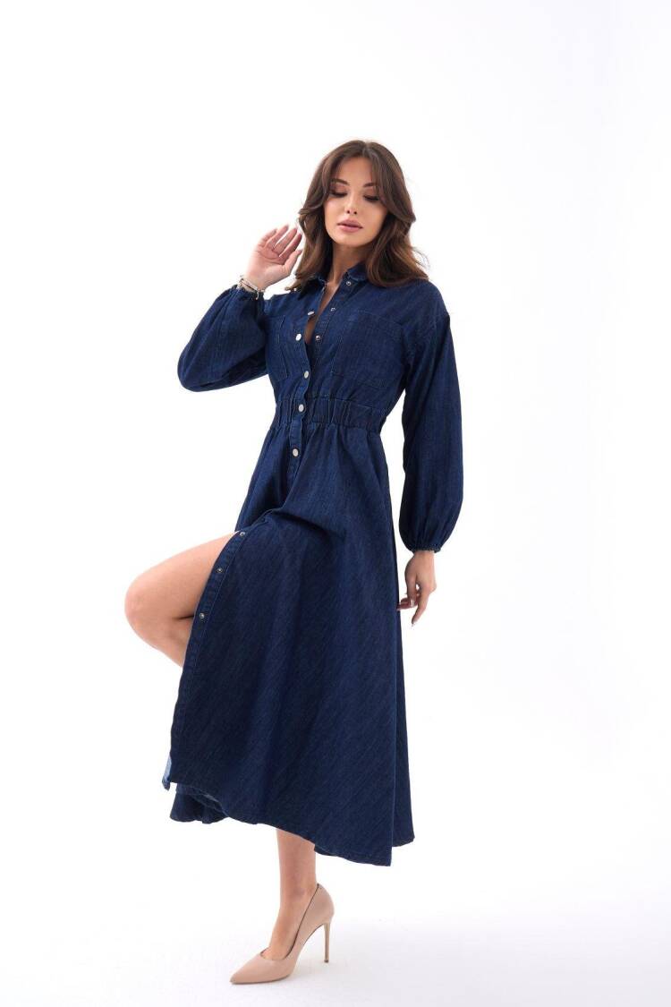 Denim Dress - Blue