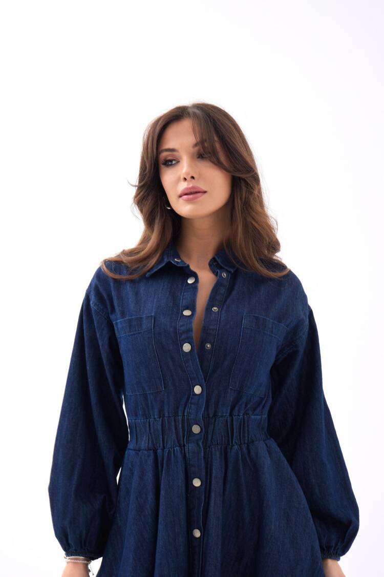 Denim Dress - Blue