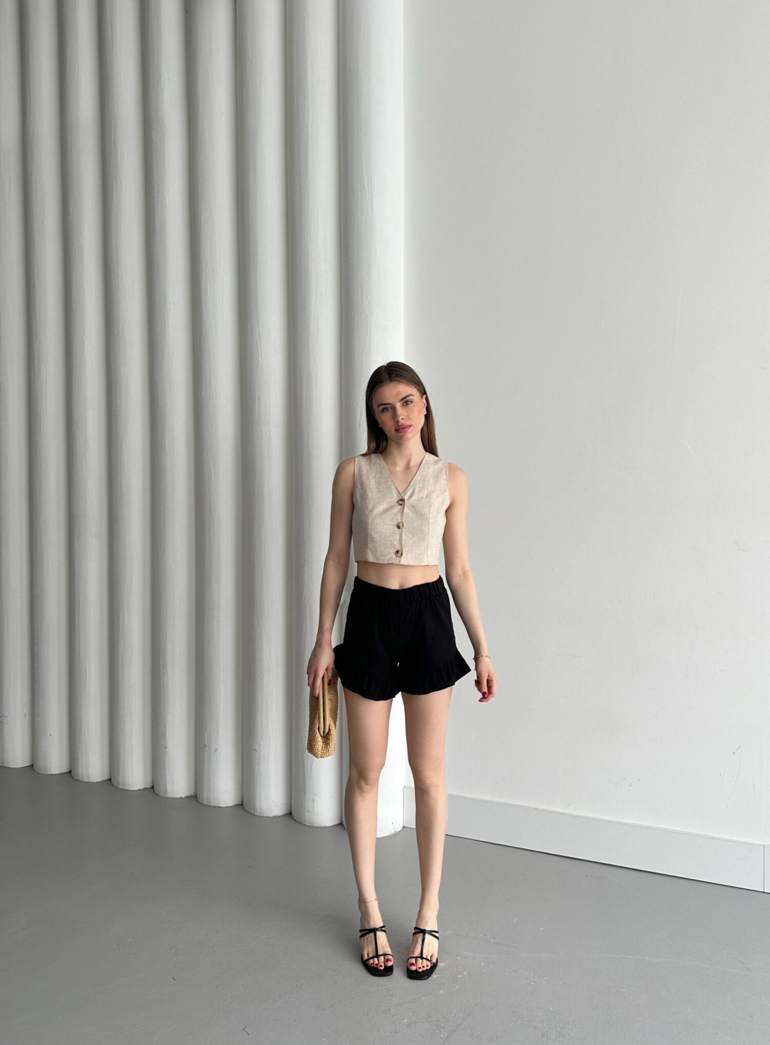 Pleated Shorts - My Fashion - Globality Store - Women Clothes Wholesale Turkey