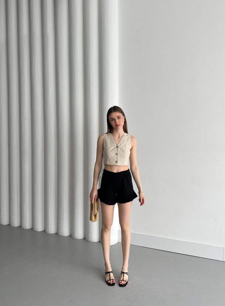 Pleated Shorts - My Fashion - Globality Store - Women Clothes Wholesale Turkey