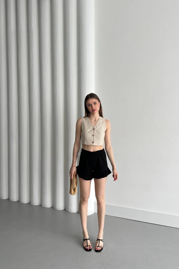 Pleated Shorts - My Fashion - Globality Store - Women Clothes Wholesale Turkey