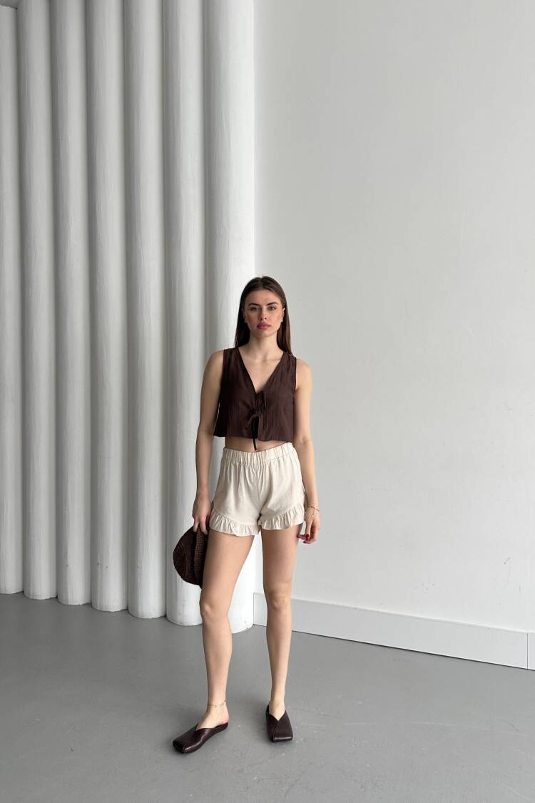 Pleated Shorts - My Fashion - Globality Store - Women Clothes Wholesale Turkey