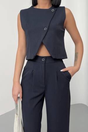 Cross Collar Polyviscose Suit - My Fashion - Globality Store - Women Clothes Wholesale Turkey