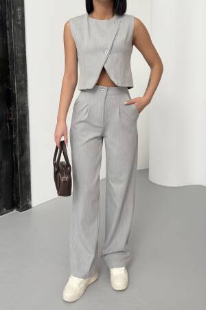 Cross Collar Polyviscose Suit - My Fashion - Globality Store - Women Clothes Wholesale Turkey