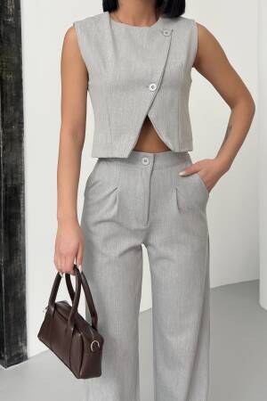 Cross Collar Polyviscose Suit - My Fashion - Globality Store - Women Clothes Wholesale Turkey