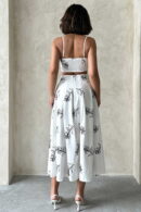 Embroidered Skirt - Cream - Topshow - Globality Store - Women Clothes Wholesale Turkey