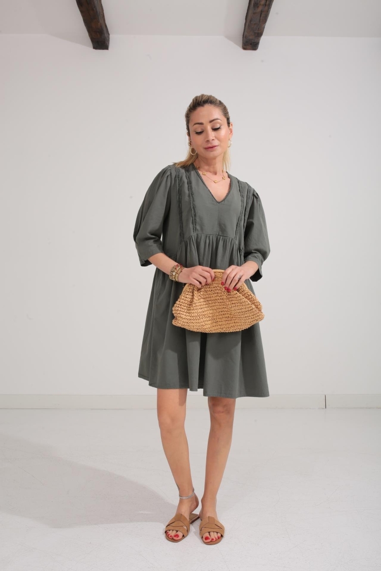 Dress Mini Collar Lace