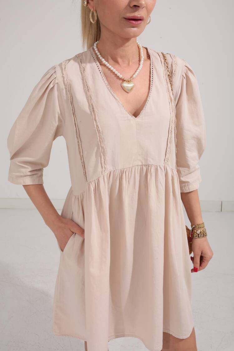 Dress Mini Collar Lace