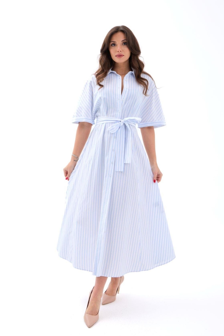 Dress - Atlanta Striped - Fame - Globality Store - Women Clothes Wholesale Turkey
