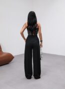 Poly Viscose Full Lycra Back Waist Rubber Detailed Palazzo Pants - Ouz Fashion - Globality Store - Women Clothes Wholesale Turkey