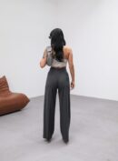 230 Gr Poly Viscose Lycra Metal Button Palazzo Pants - Ouz Fashion - Globality Store - Women Clothes Wholesale Turkey