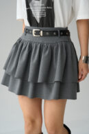 Belted Zipper Skirt - Qustyle - Globality Store - Women Clothes Wholesale Turkey