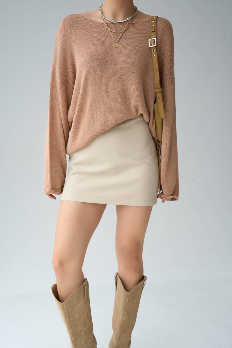 Long Sleeve Plain Sweater