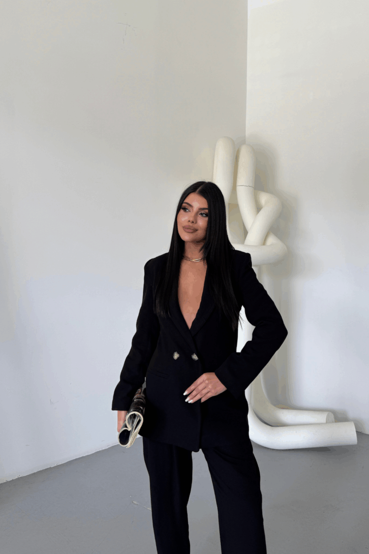 Linen Jacket And Pants Set