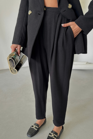 Linen Jacket And Pants Set - Ello - Globality Store - Women Clothes Wholesale Turkey