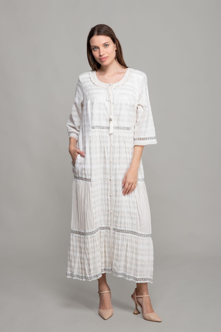 Round Neck Voile Dress