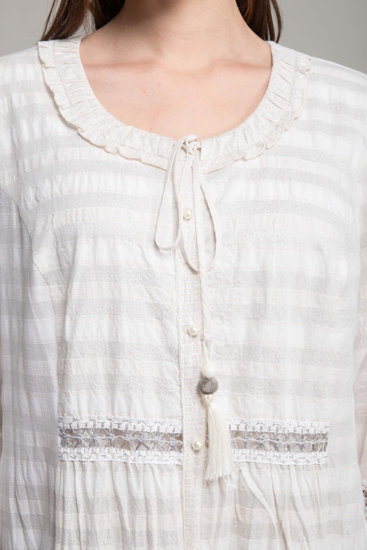 Round Neck Voile Dress