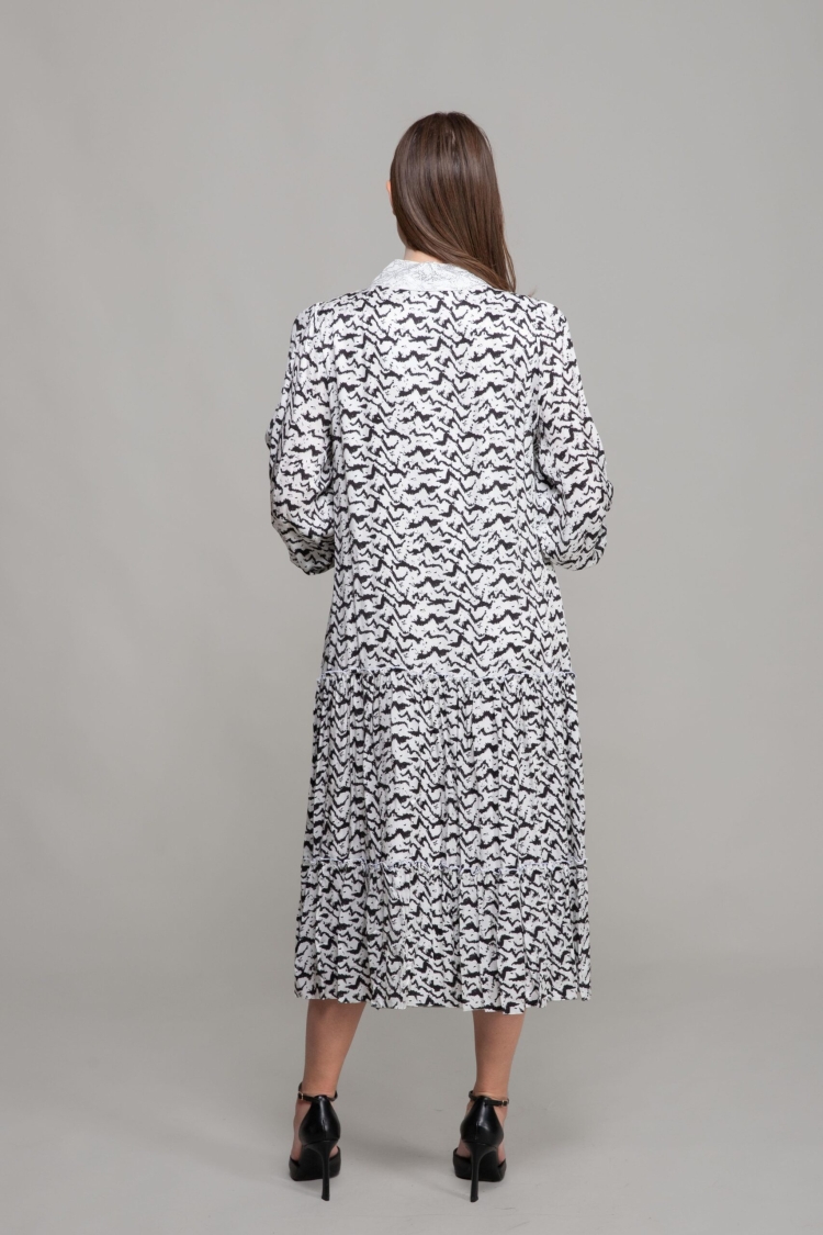 Shirt Collar Zipper Dress