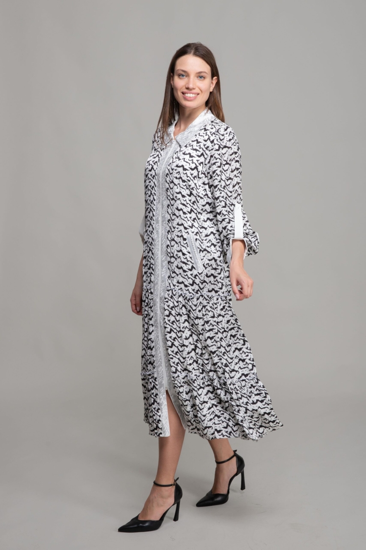 Shirt Collar Zipper Dress - GUMANIZE - Globality Store - Women Clothes Wholesale Turkey