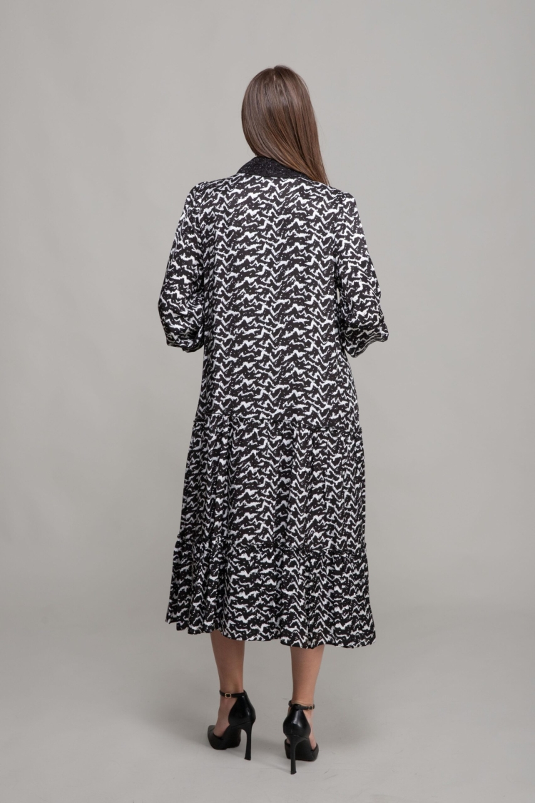 Shirt Collar Zipper Dress