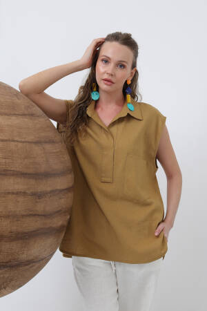 Women's V-Neck Blouse - Taba - SOUL - Globality Store - Women Clothes Wholesale Turkey
