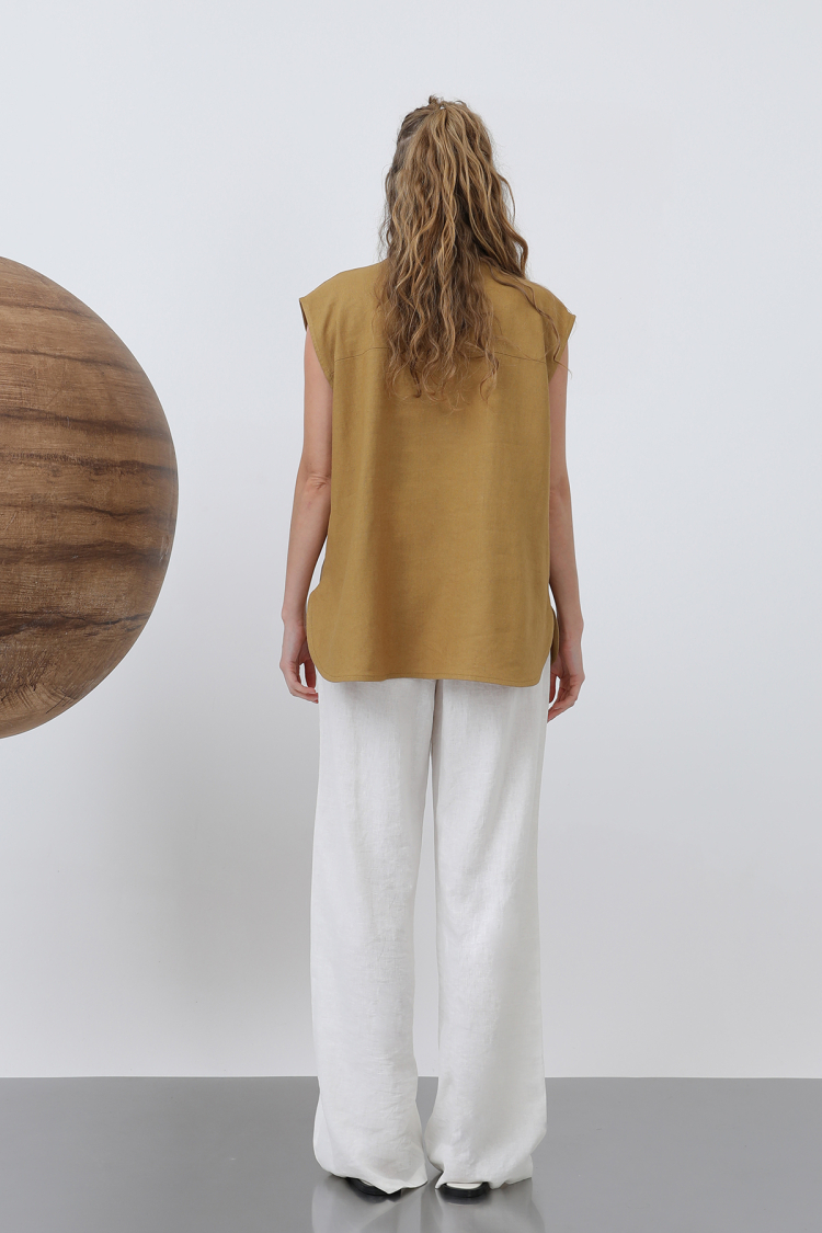 Women's V-Neck Blouse - Taba