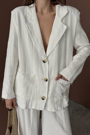 WholesaleOversize Mueslin Suit - Elisa - Globality Store - Women Clothes Wholesale Turkey