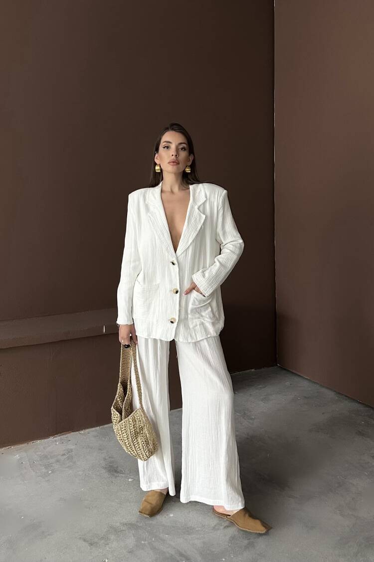 WholesaleOversize Mueslin Suit - Elisa - Globality Store - Women Clothes Wholesale Turkey