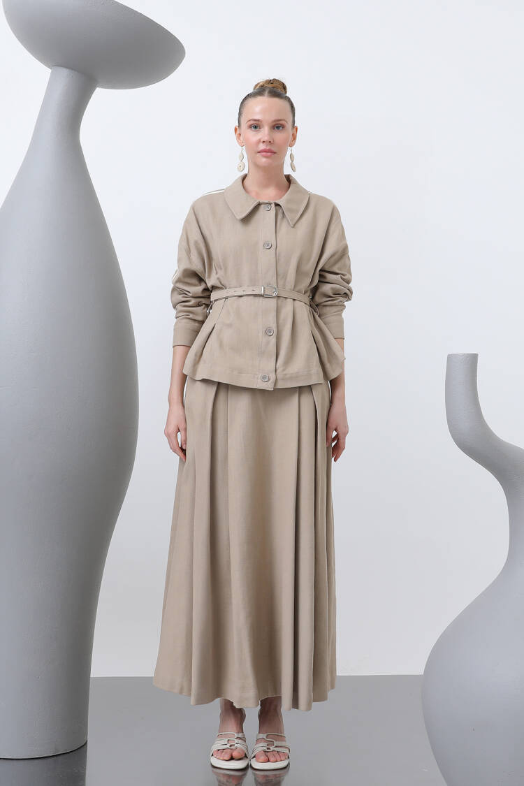 Waist Belt Skirt Set