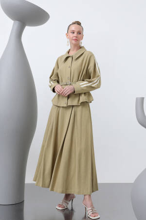 Waist Belt Skirt Set - Puane - Globality Store - Women Clothes Wholesale Turkey