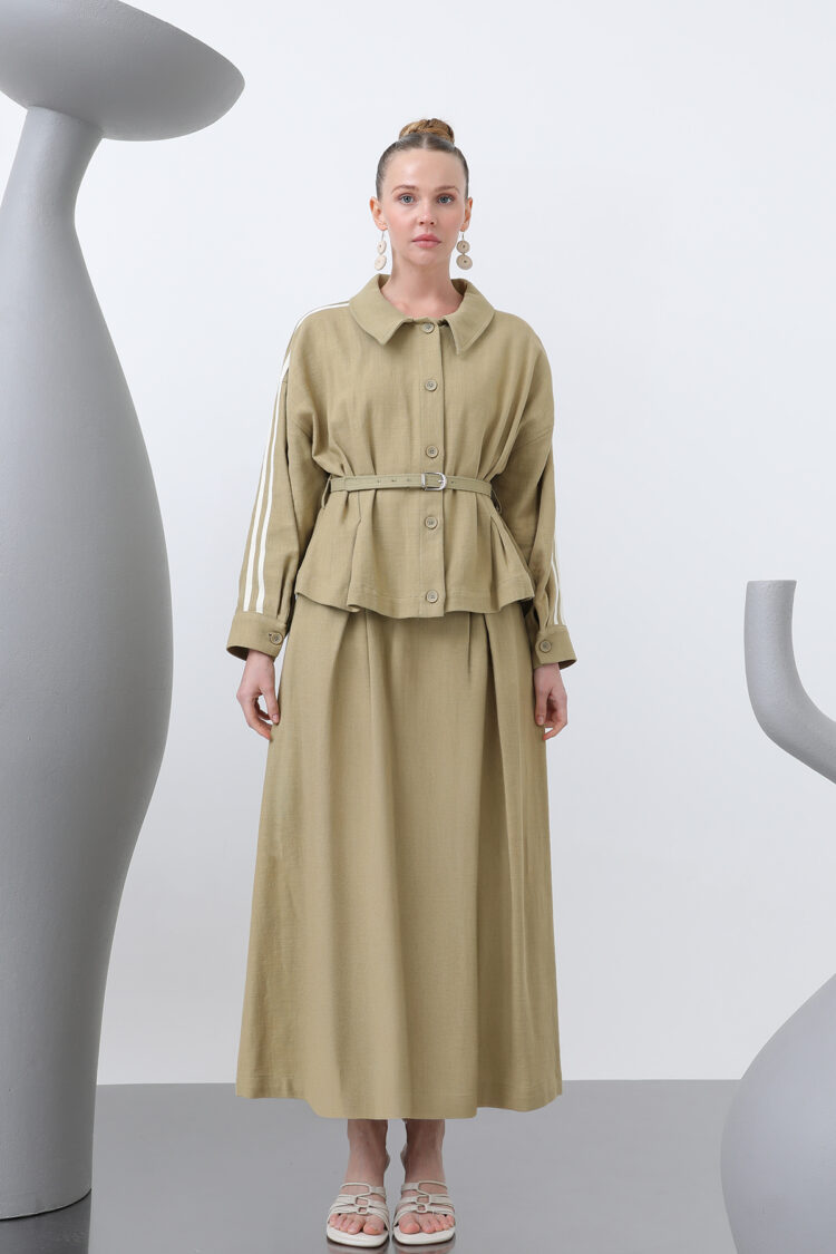 Waist Belt Skirt Set
