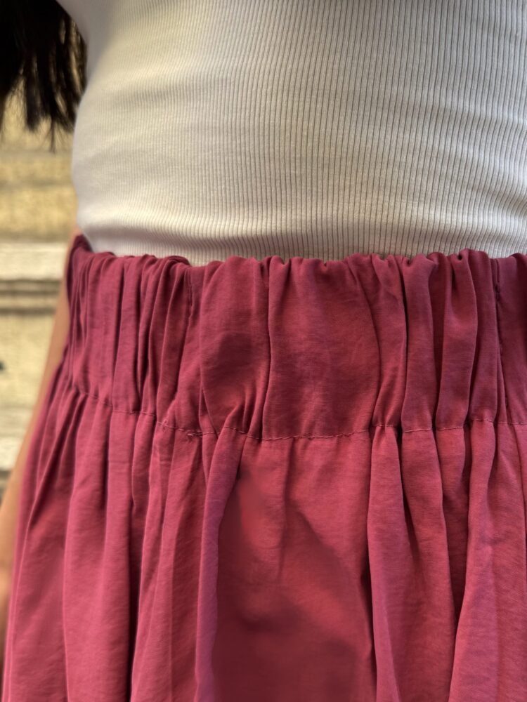 Burgundy 100% Modal Long Skirt 29078