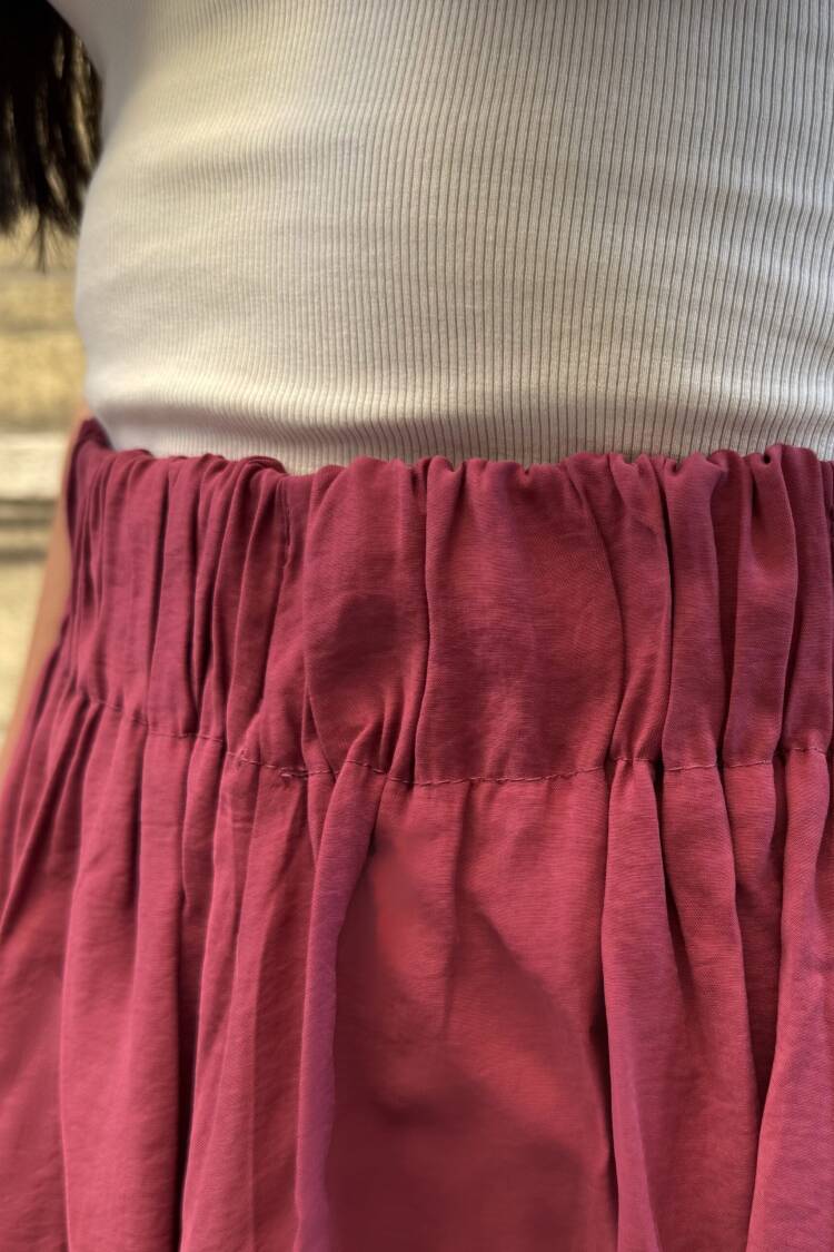 Burgundy 100% Modal Long Skirt 29078