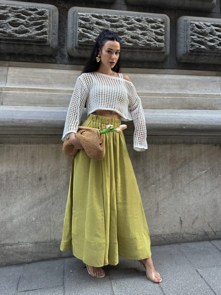 Oil100% Modal Long Skirt 29078