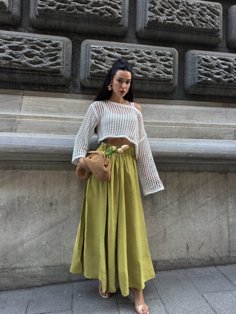 Oil100% Modal Long Skirt 29078
