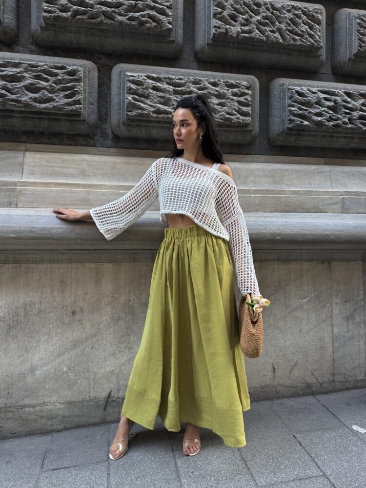 Oil100% Modal Long Skirt 29078