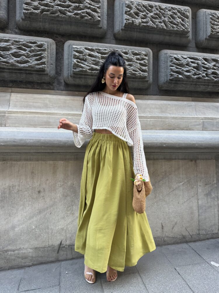 Oil100% Modal Long Skirt 29078