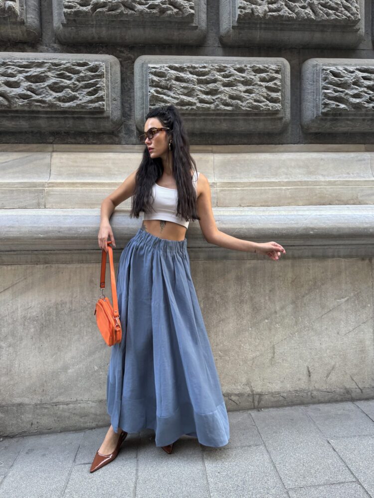 100% Modal Long Skirt 29078 - First Angels - Globality Store - Women Clothes Wholesale Turkey