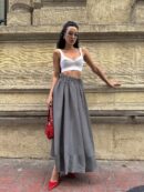 100% Modal Long Skirt 29078 - First Angels - Globality Store - Women Clothes Wholesale Turkey